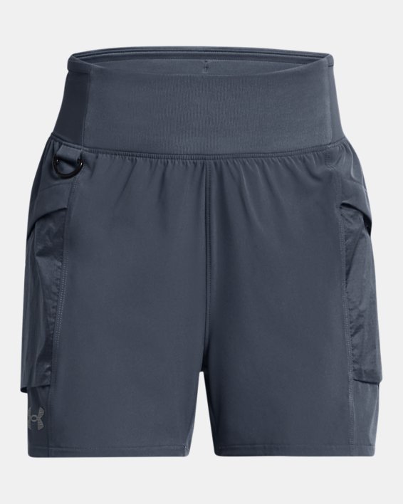 Women's UA Launch Trail Shorts in Gray image number 5